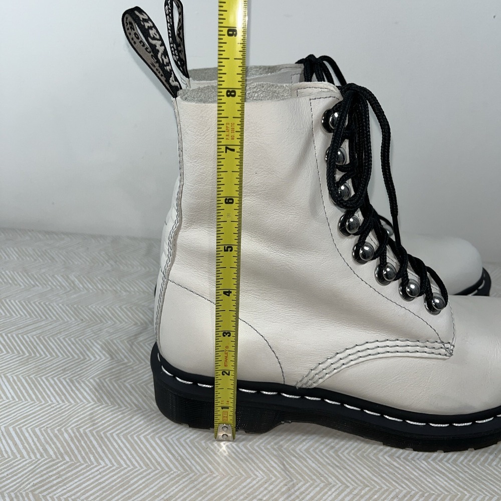 Dr Martens Womens 1460 Pascal HDW Sz 8 White Combat Comfort Retro Y2K 90s Grunge - Picture 8 of 16